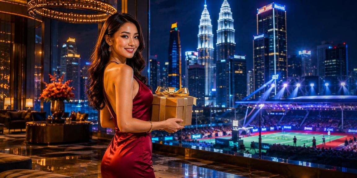 Pemandangan Bandar Kuala Lumpur dengan lampu neon